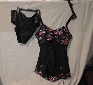 Floral Black Women's Bikini Set